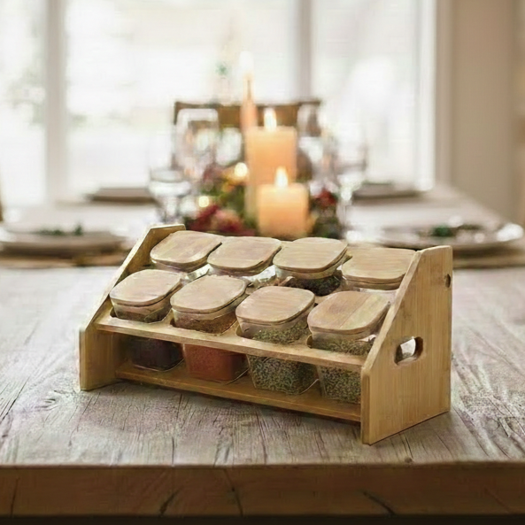 Angled Countertop Organizer for Kitchen Herbs & Seasonings (1139) - All-In-One Store Pakistan