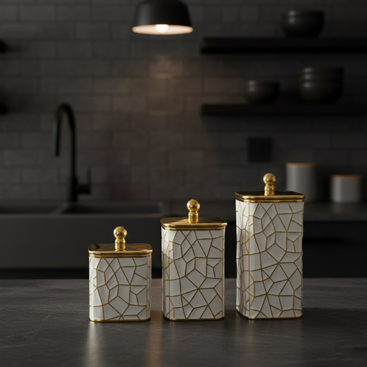 Fractured Gold Canister Trio - Solid - All-In-One Store Pakistan