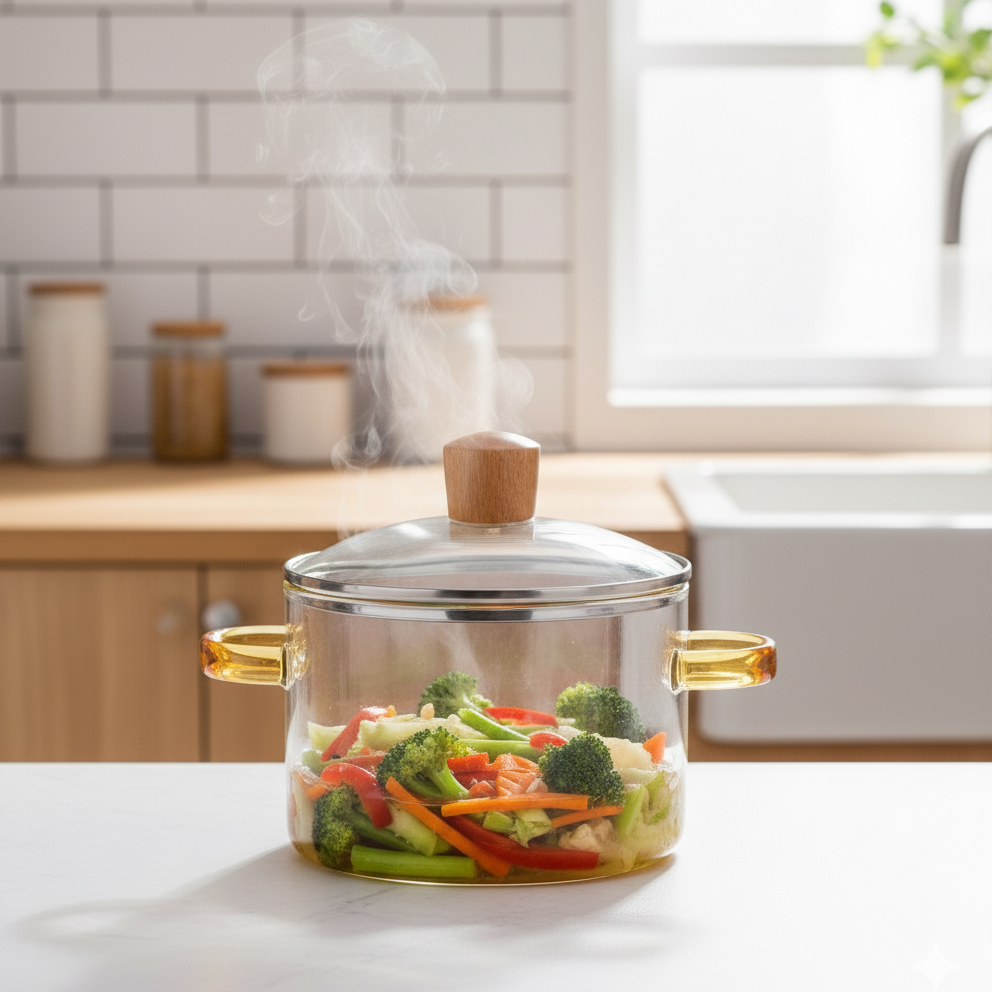 Distinctive Borosilicate GlassPot with Handles - All-In-One Store Pakistan