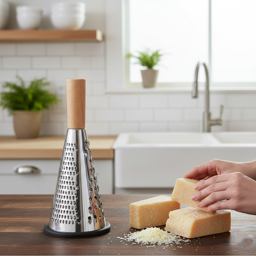 3-Sided Grater with Wooden Handle - All-In-One Store Pakistan