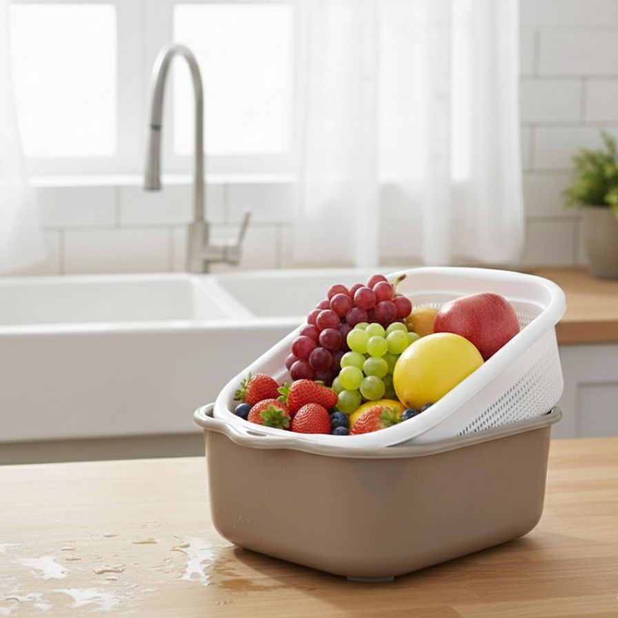 4-Pcs Multi-Use Colander & Bowl Set (026) by Limon - All-In-One Store Pakistan