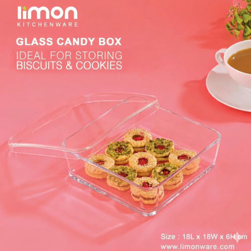 CrystalVault Glass Snacks Box (2154) By Limon - All-In-One Store Pakistan
