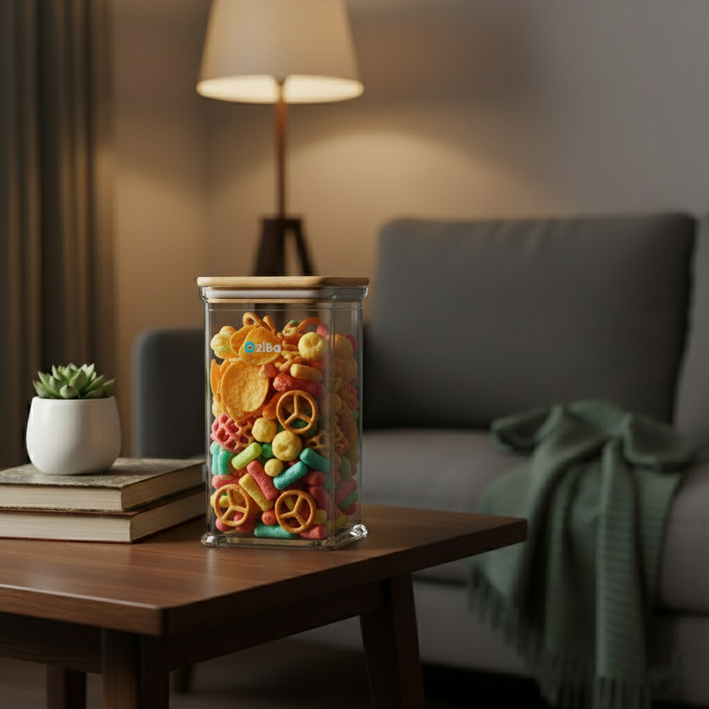 Towering Airtight Wooden Lid Container by Ziba - All-In-One Store Pakistan