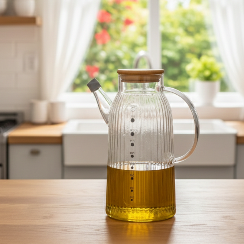1000ml EcoFlow Borosilicate Oil & Vinegar Cruet (1141) - All-In-One Store Pakistan