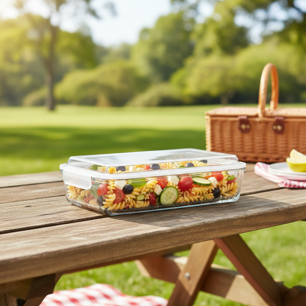 1.4L Rectangle Glass Container with Lid (2050) by Limon - All-In-One Store Pakistan