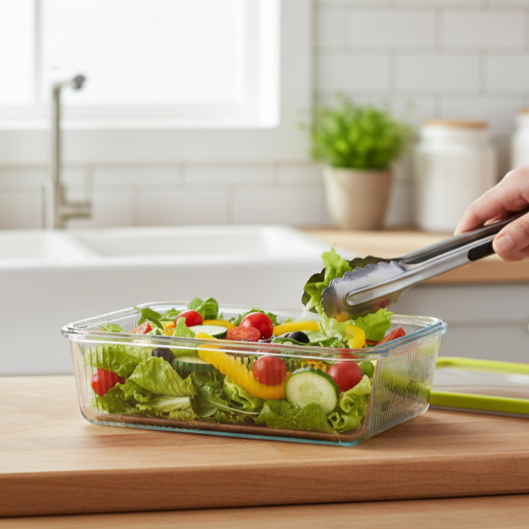 Unbreakable Glass Container (1.1L) with Lid (2098) by Limon - All-In-One Store Pakistan