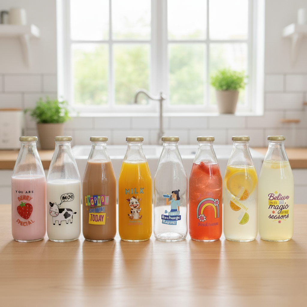 DailyServe Glass Bottle 1000 ml - All-In-One Store Pakistan