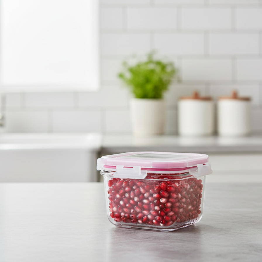 200ML Square Glass Container with Lid (1976) by Limon - All-In-One Store Pakistan