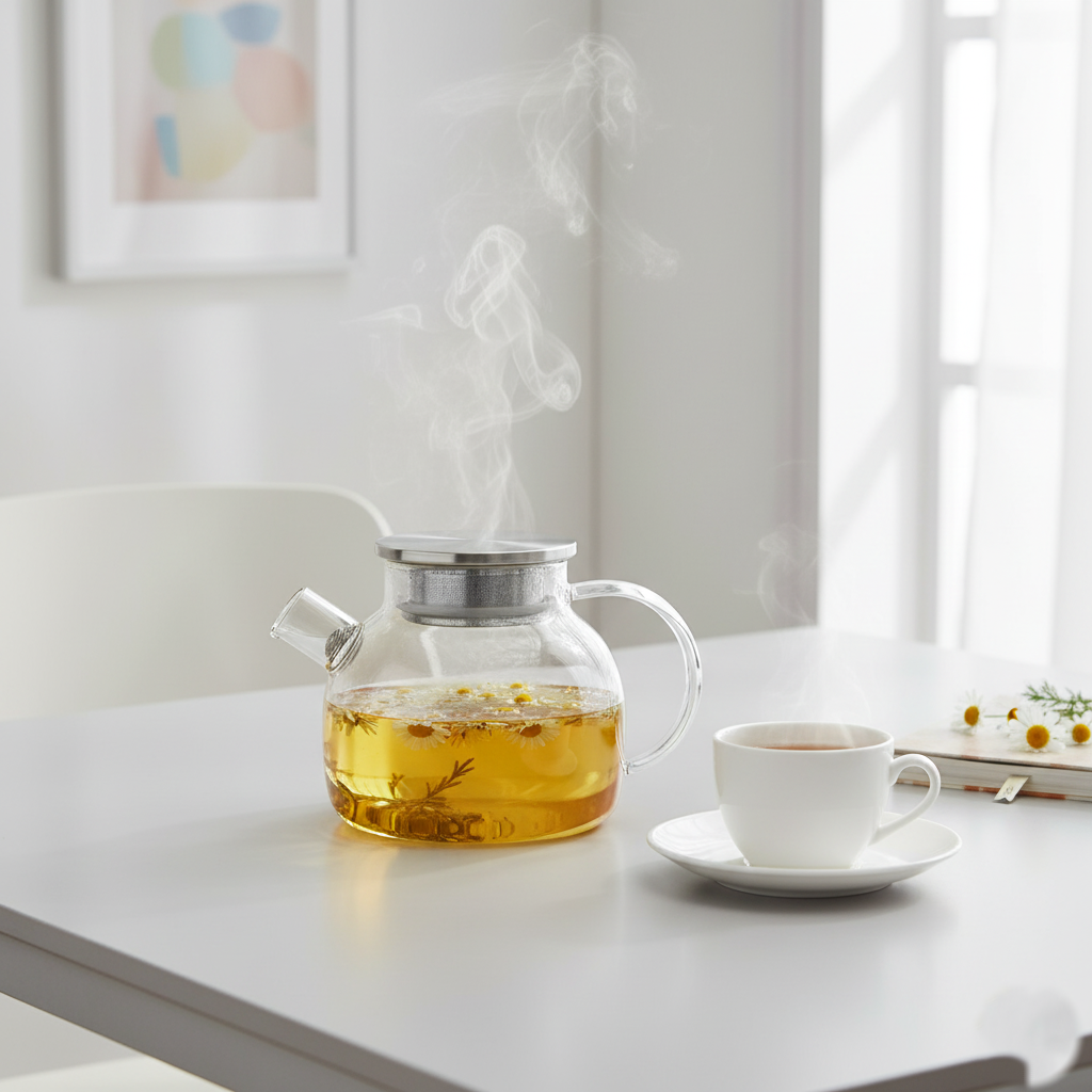 Borosilicate Glass Teapot with Stainless Infuser - All-In-One Store Pakistan