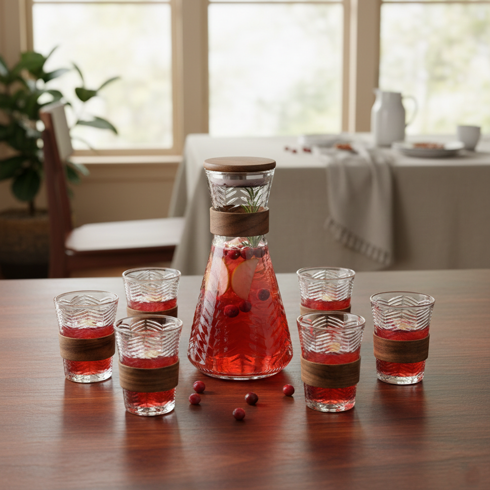 PrismWave Pitcher & Glasses Set (1162) - All-In-One Store Pakistan