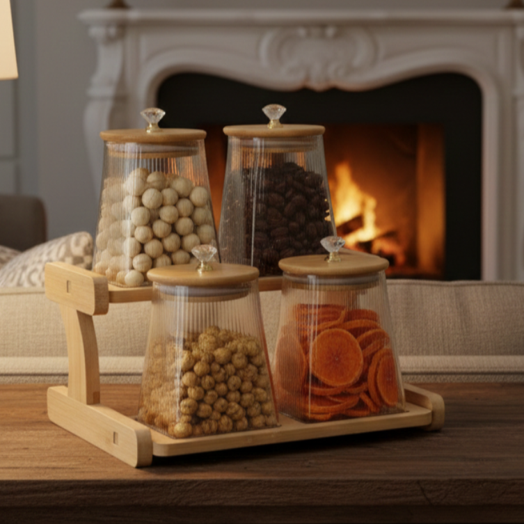 WoodCrest Ribbed & Tinted Glass Display (1111) - All-In-One Store Pakistan