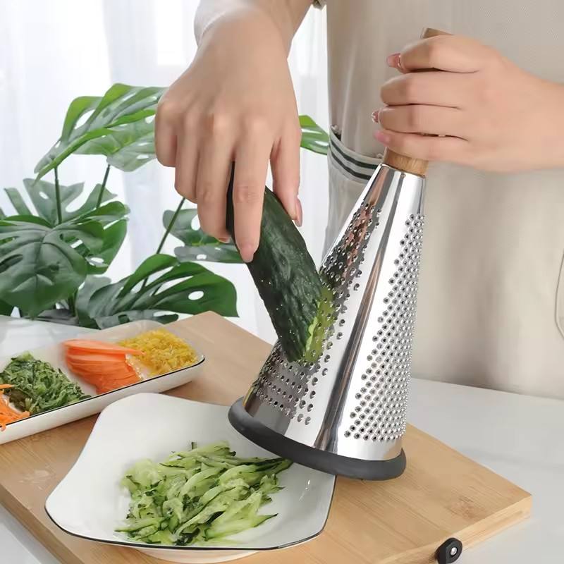 3-Sided Grater with Wooden Handle - All-In-One Store Pakistan