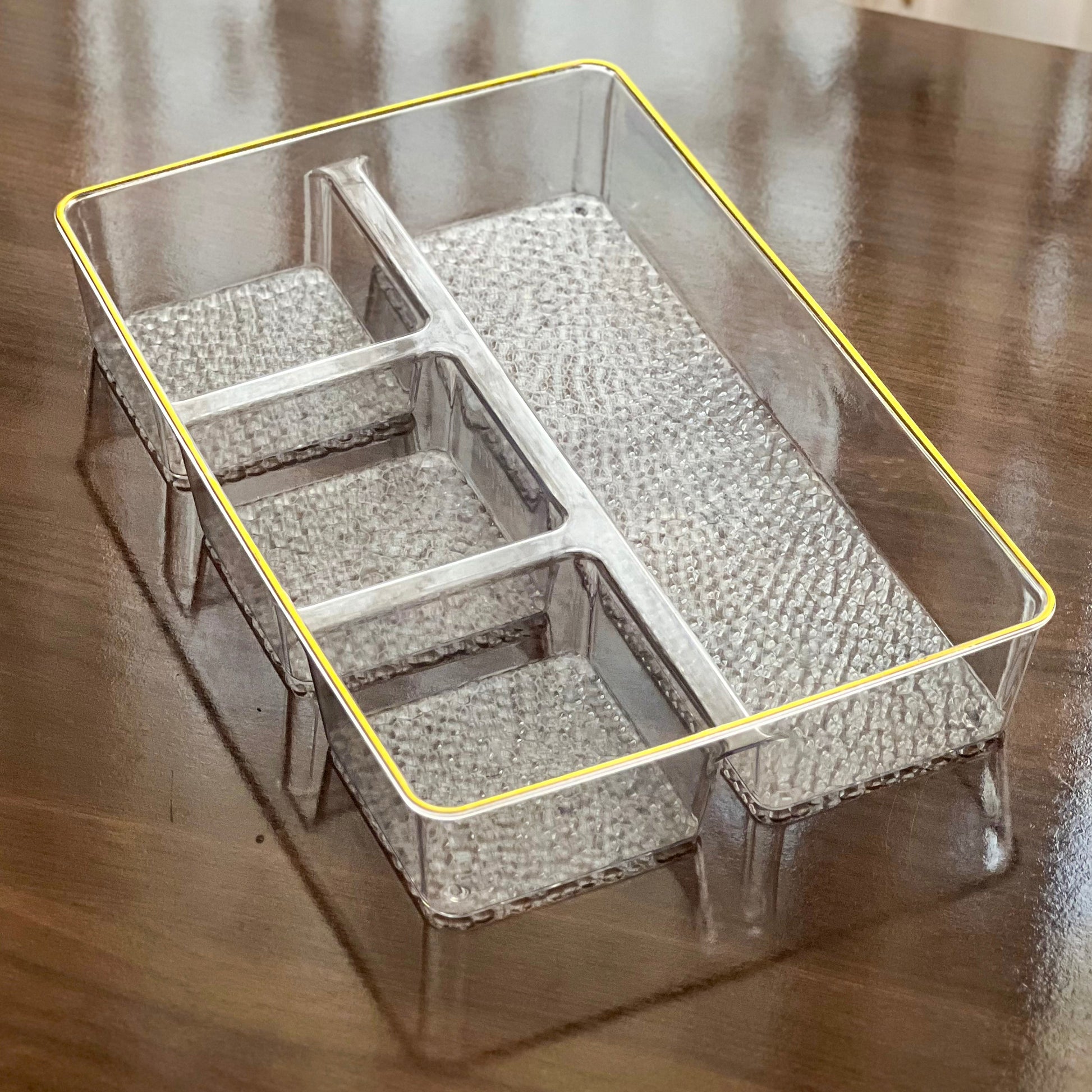 Plastic Transparent Grid Organizer Tray – Multi-Purpose Storage - All-In-One Store Pakistan