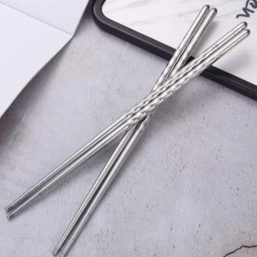 Stainless Steel Chopsticks (5 Pairs) - All-In-One Store Pakistan