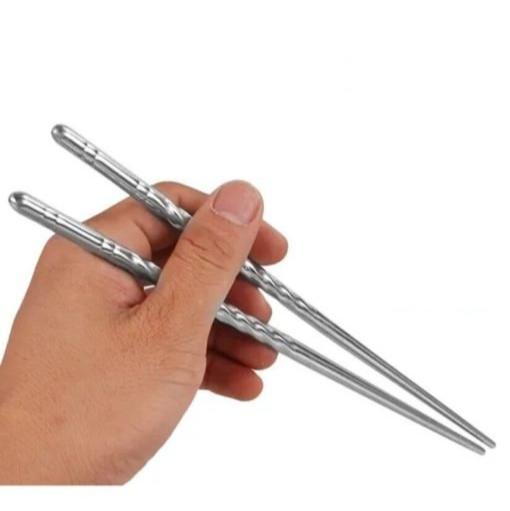 Stainless Steel Chopsticks (5 Pairs) - All-In-One Store Pakistan
