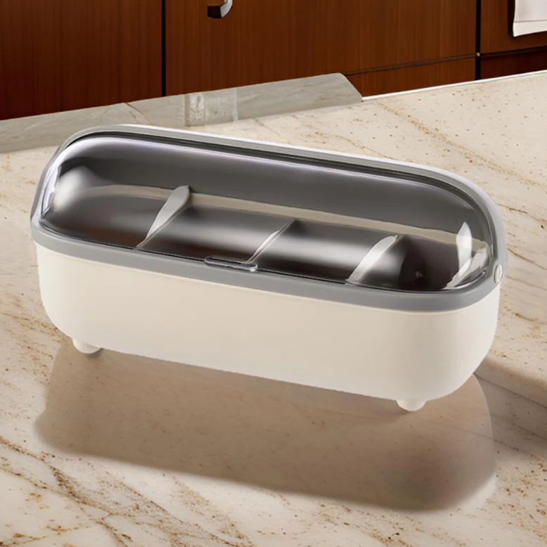 Minimalist 4-Compartment Spice Box with Spoons - All-In-One Store Pakistan