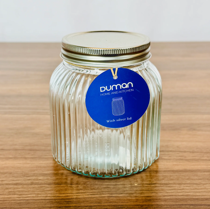 SilverTop Glass Jars by Duman - All-In-One Store Pakistan