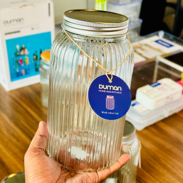 SilverTop Glass Jars by Duman - All-In-One Store Pakistan