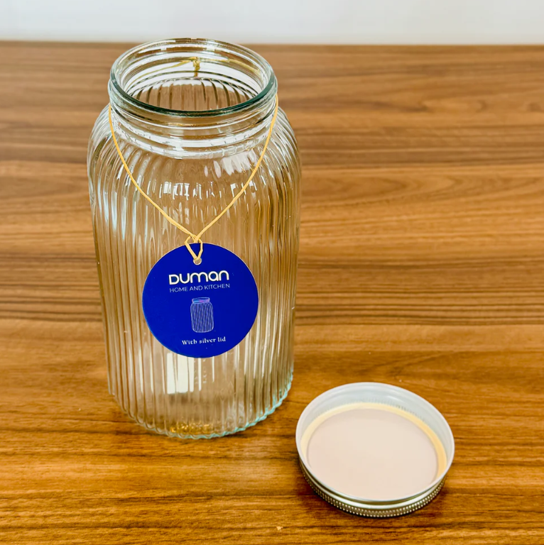 SilverTop Glass Jars by Duman - All-In-One Store Pakistan