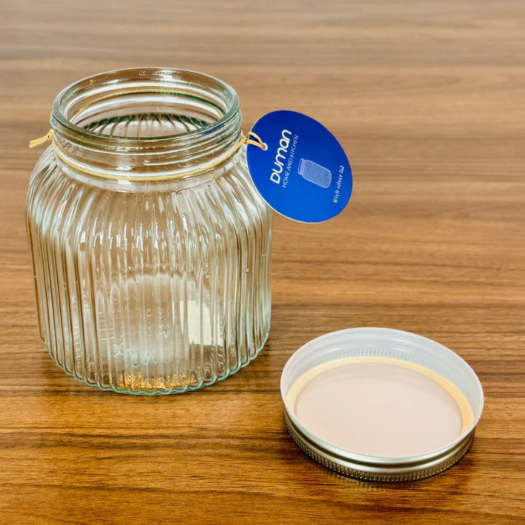 SilverTop Glass Jars by Duman - All-In-One Store Pakistan