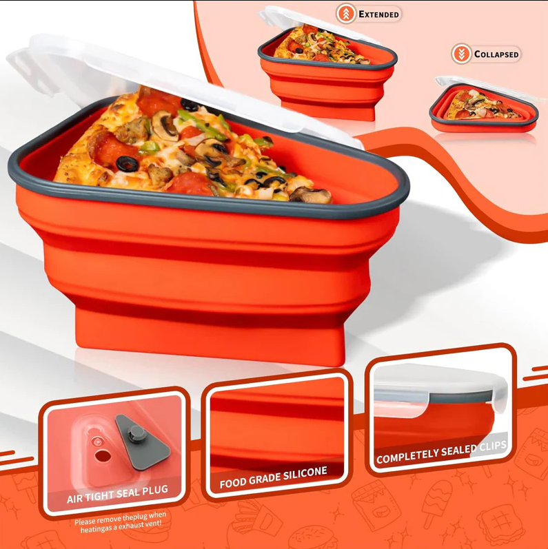 PizzaMate Reusable Storage Container with 5 Serving Trays - All-In-One Store Pakistan