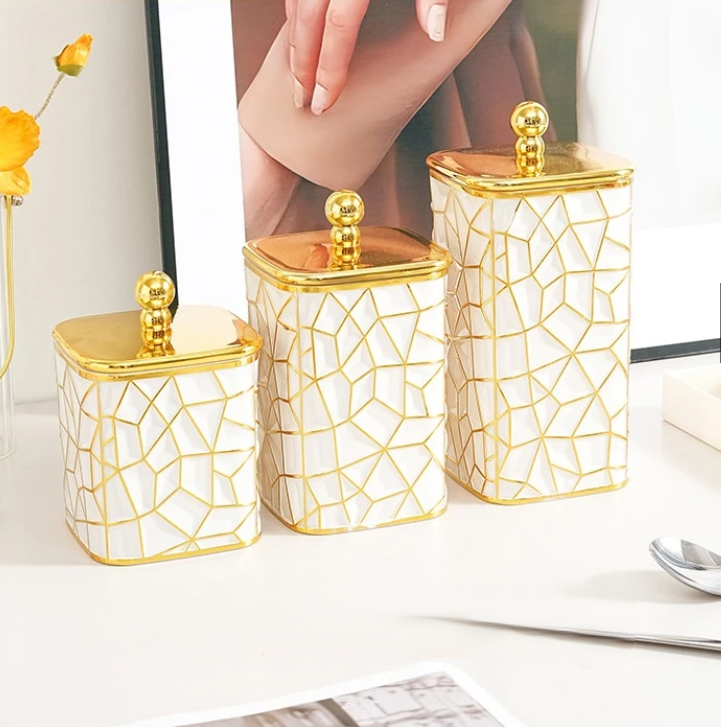 Fractured Gold Canister Trio - Solid - All-In-One Store Pakistan