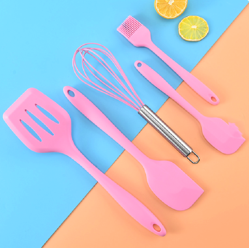 5-Piece Silicone Utensils Set - All-In-One Store Pakistan