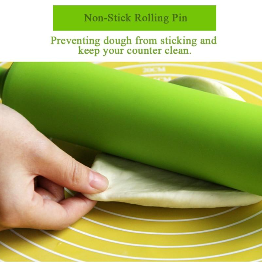 User-Friendly Rolling Pin & Silicon Mat Set - All-In-One Store Pakistan
