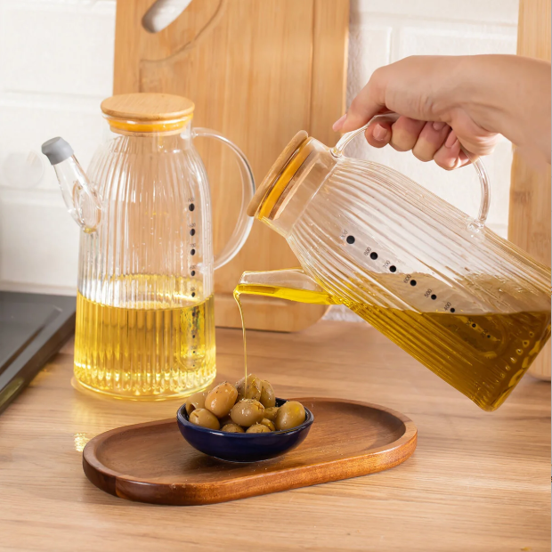 1000ml EcoFlow Borosilicate Oil & Vinegar Cruet (1141) - All-In-One Store Pakistan