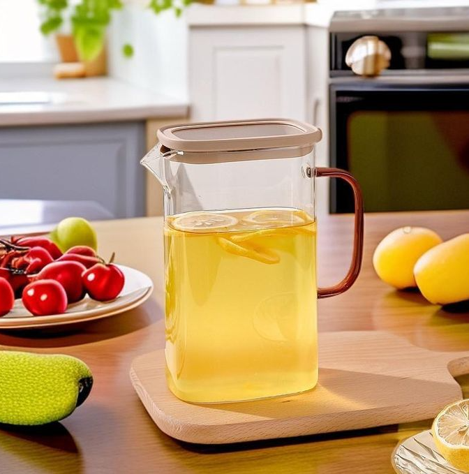 CrystalSeal Glass Pitcher with Airtight Lid - All-In-One Store Pakistan