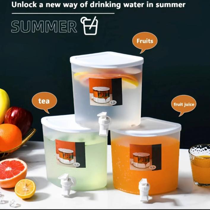 3 Portions Rotatable Juice Container & Dispenser (5.2Liter) - All-In-One Store Pakistan