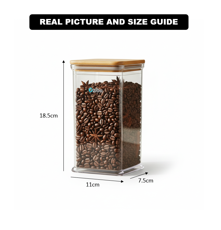 Towering Airtight Wooden Lid Container by Ziba - All-In-One Store Pakistan