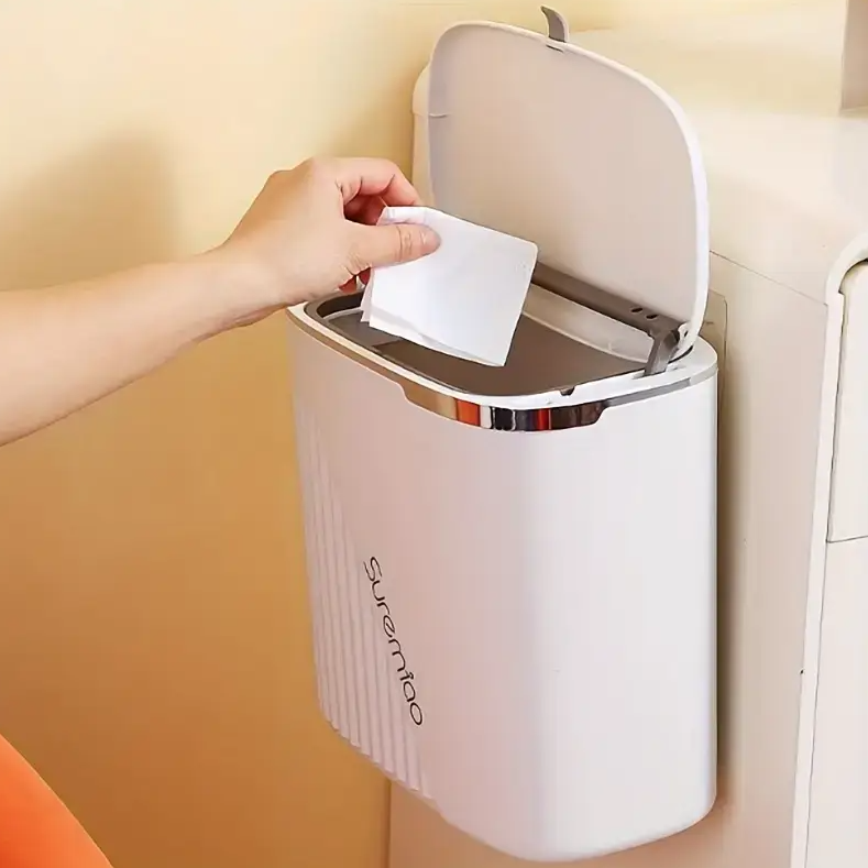 SlimHang Trash Bin with Dual Lid Use and Handles - All-In-One Store Pakistan