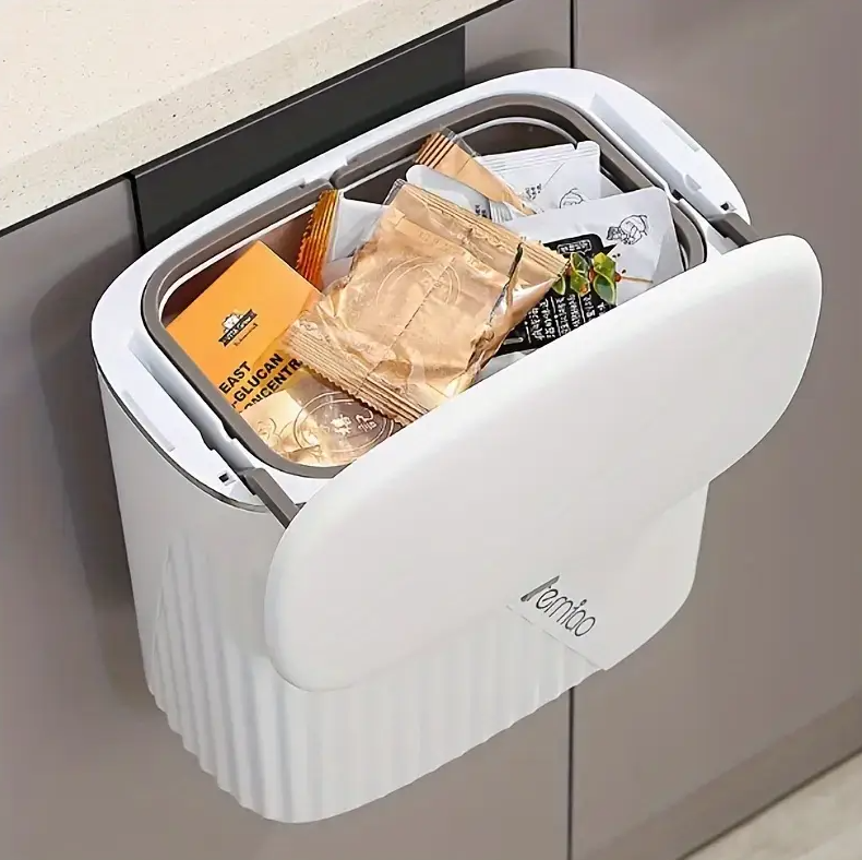 SlimHang Trash Bin with Dual Lid Use and Handles - All-In-One Store Pakistan