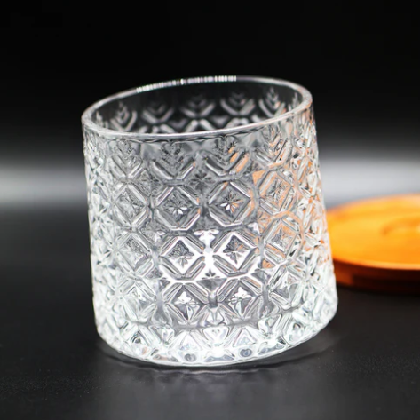 Vintage Spinning Rocks Glass with Wooden Base - All-In-One Store Pakistan