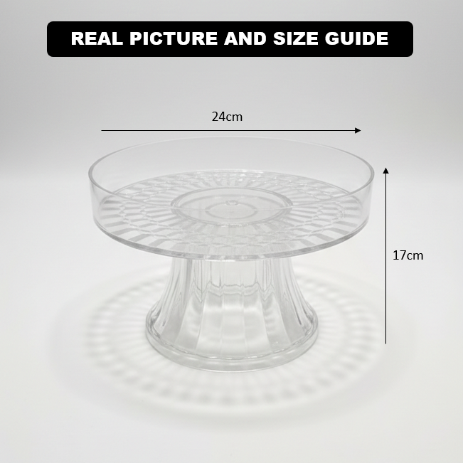 Elegant Acrylic Cake Serving Platter - All-In-One Store Pakistan