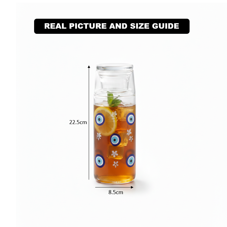 Printed 800ml Glass Carafe (2358) by Limon - All-In-One Store Pakistan