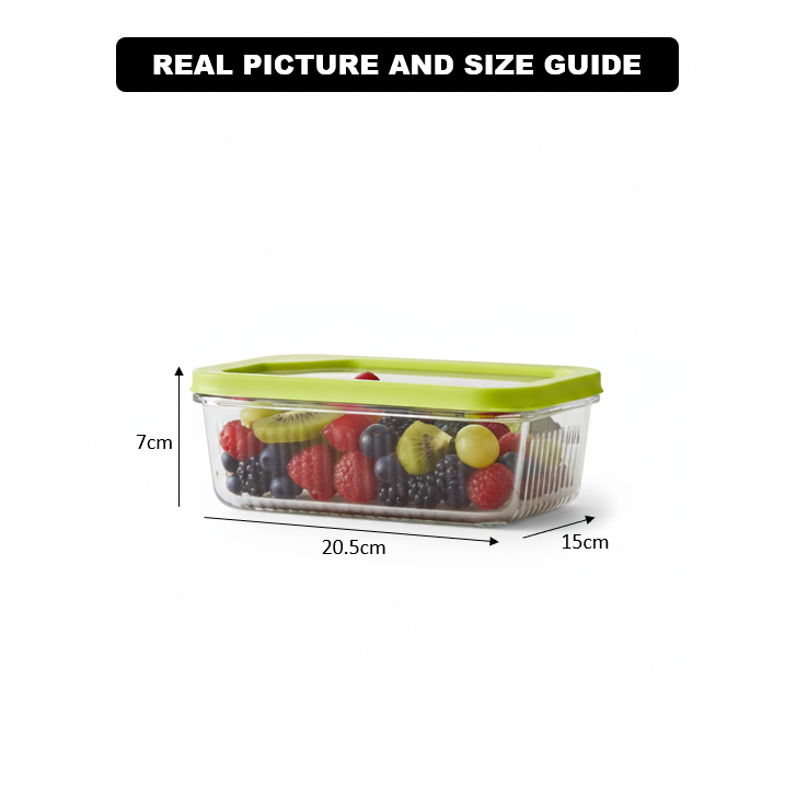 Unbreakable Glass Container (1.1L) with Lid (2098) by Limon - All-In-One Store Pakistan