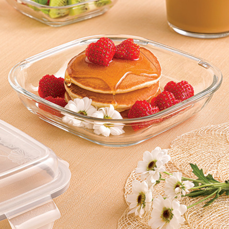 ServeNStore Square Glass Containers with Lids by Limon - All-In-One Store Pakistan