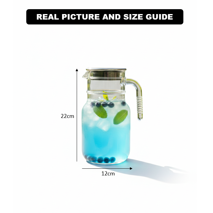 Clear 1.5 Liter Glass Pitcher (2376) by Limon - All-In-One Store Pakistan