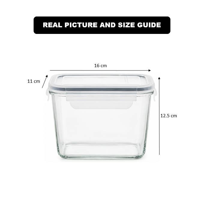 920ml Glass Container with Airtight Lid (2153) by Limon - All-In-One Store Pakistan