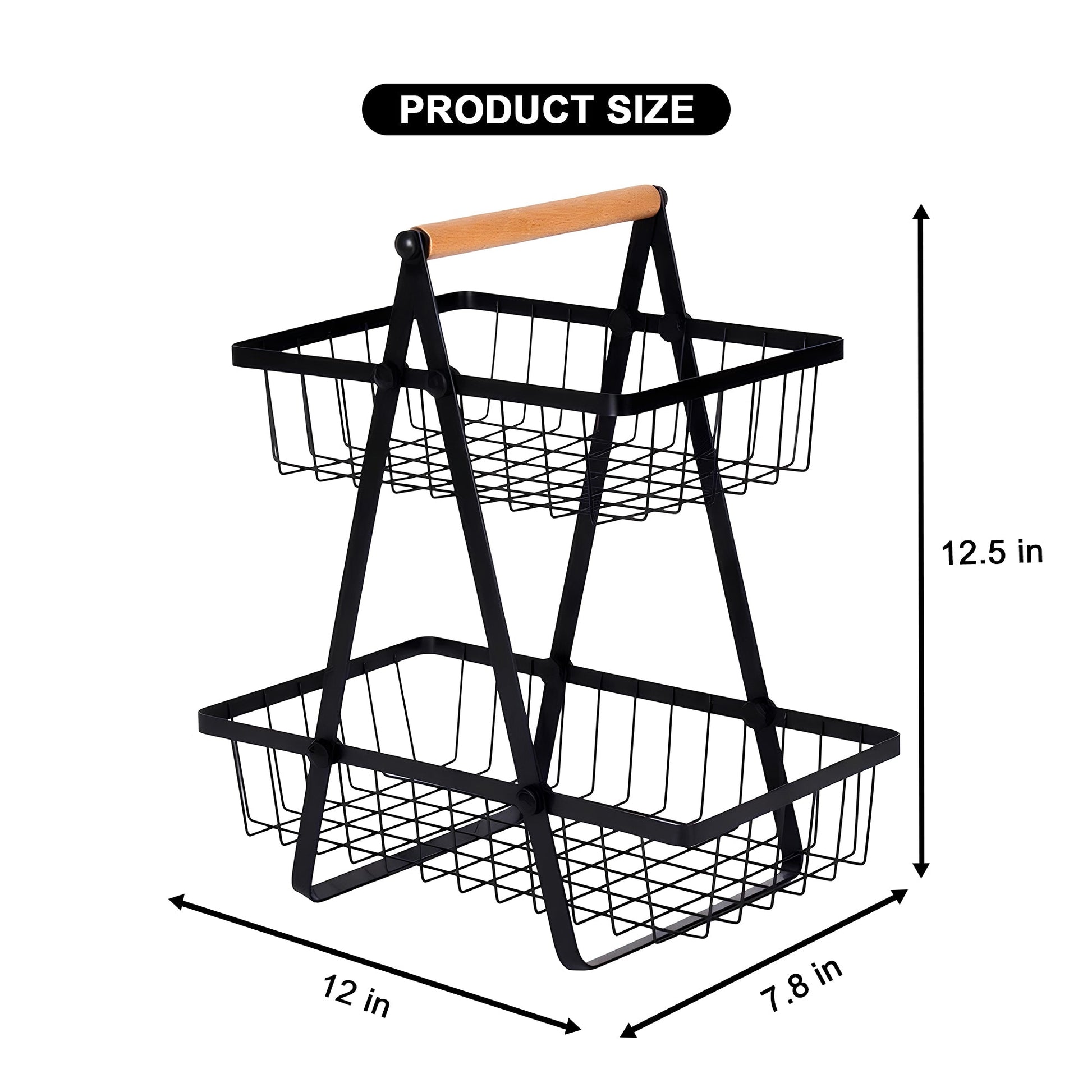 2-Tier Carry and Serve Fruit Basket by Matrix - All-In-One Store Pakistan