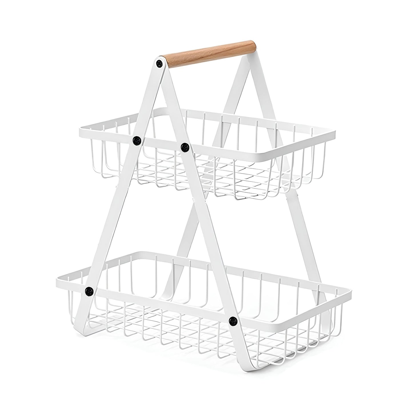 2-Tier Carry and Serve Fruit Basket by Matrix - All-In-One Store Pakistan