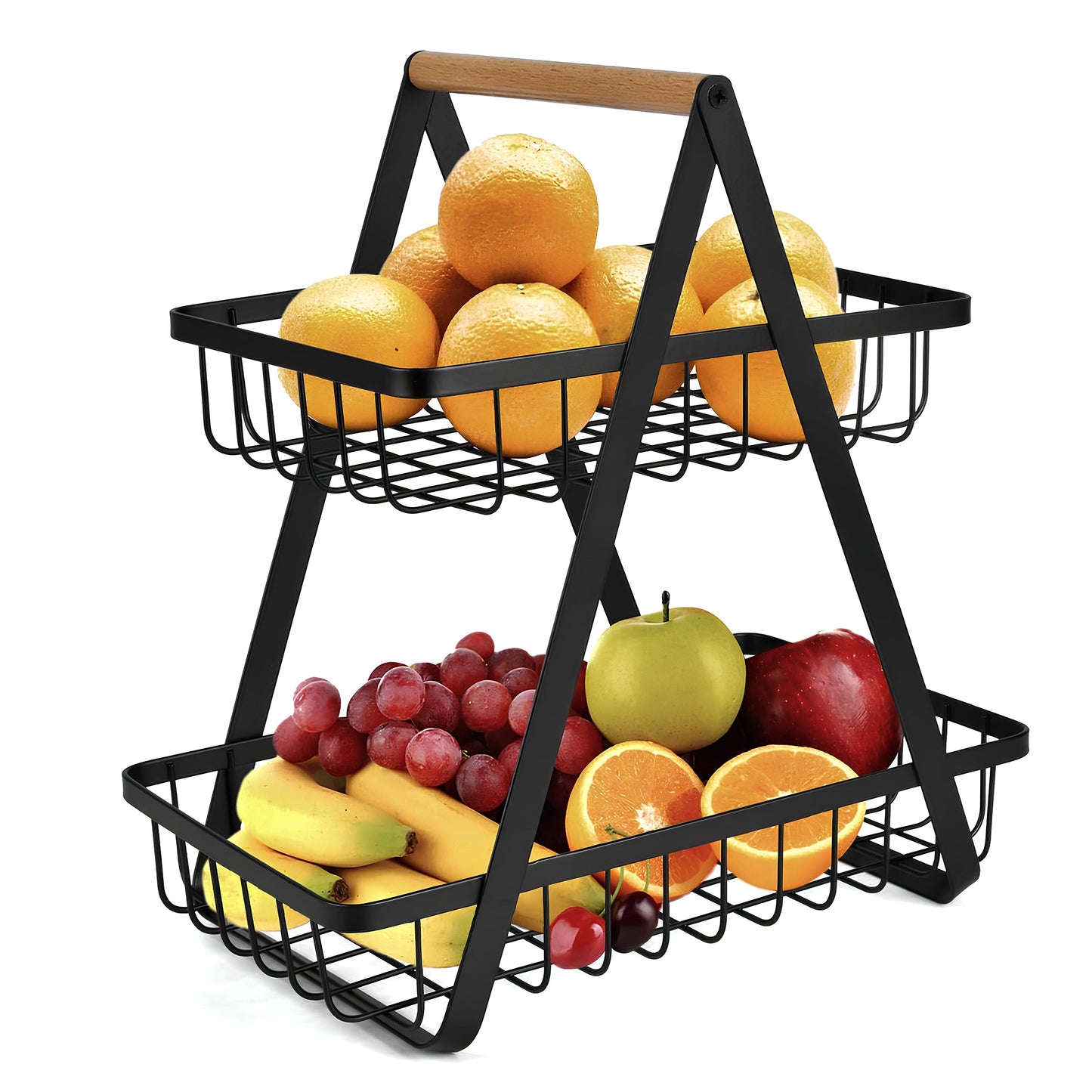 2-Tier Carry and Serve Fruit Basket by Matrix - All-In-One Store Pakistan
