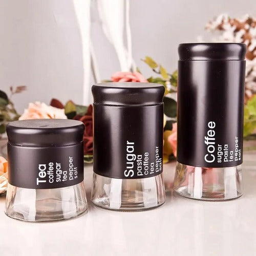 Airtight Glass Storage Jar Set (3 Pcs) - All-In-One Store Pakistan