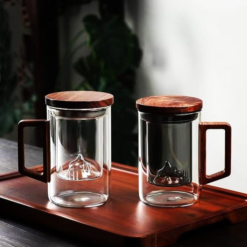 Glass Tea Cup with Infuser/Stainer and Lid - All-In-One Store Pakistan