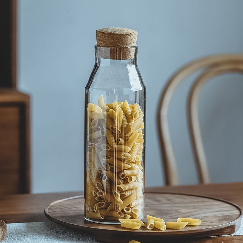 Curvy Airtight Glass Jars with Cork Lids - All-In-One Store Pakistan
