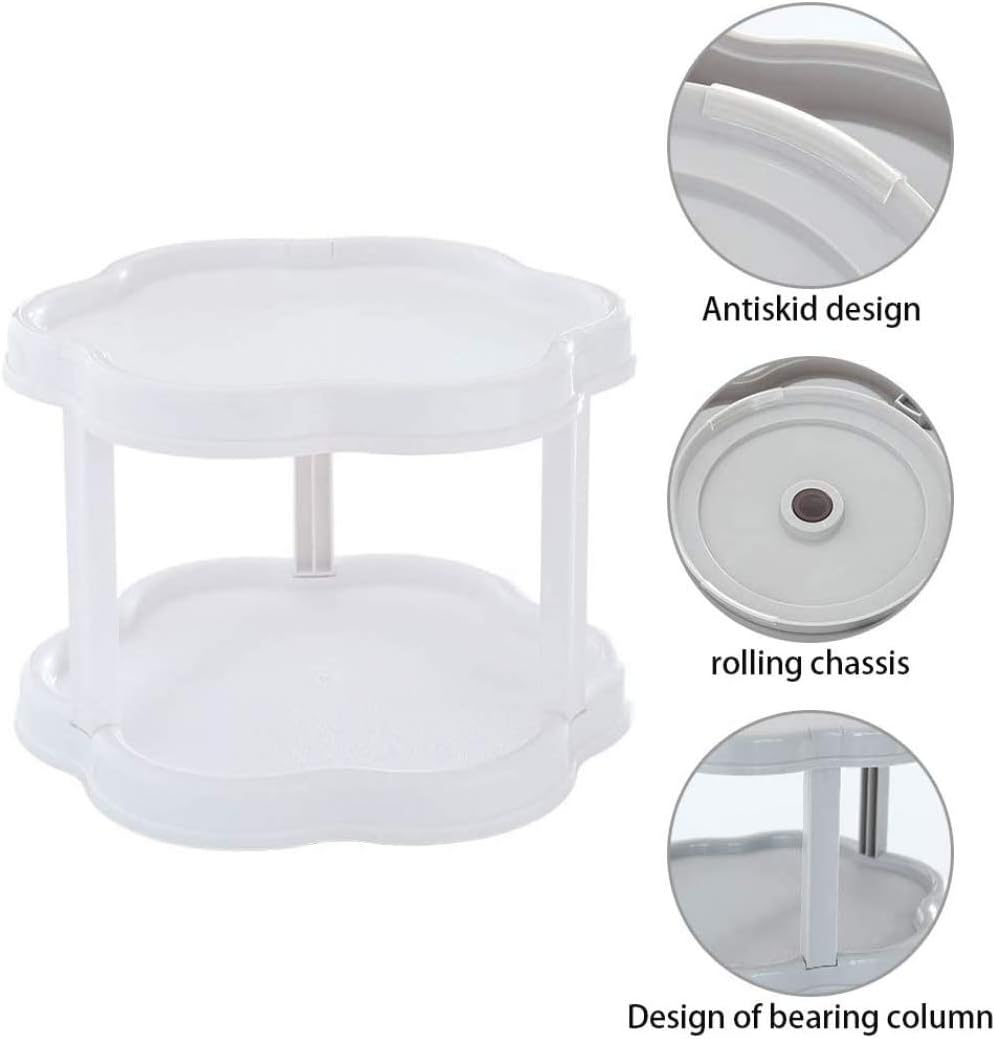 Flower-Shaped 360° Rotating Plastic  Storage Organizer - All-In-One Store Pakistan