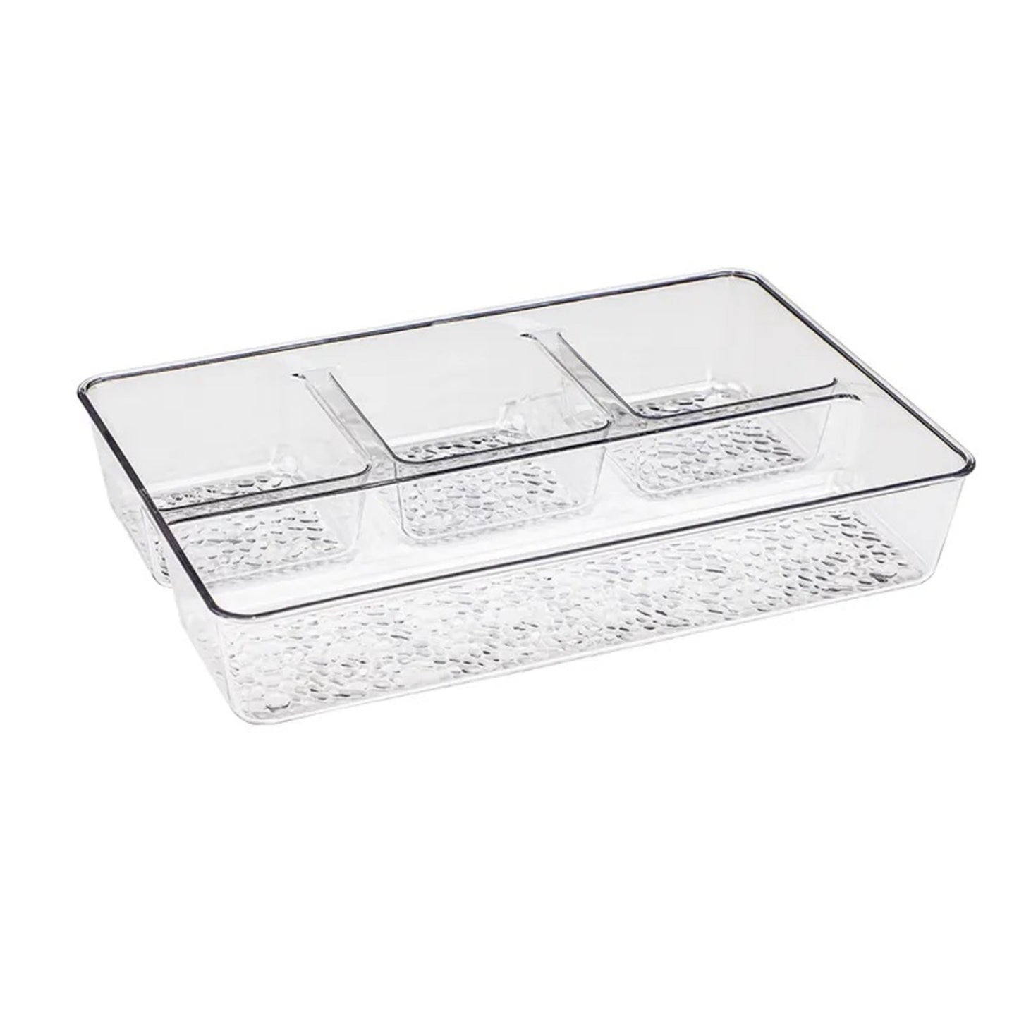 Plastic Transparent Grid Organizer Tray – Multi-Purpose Storage - All-In-One Store Pakistan