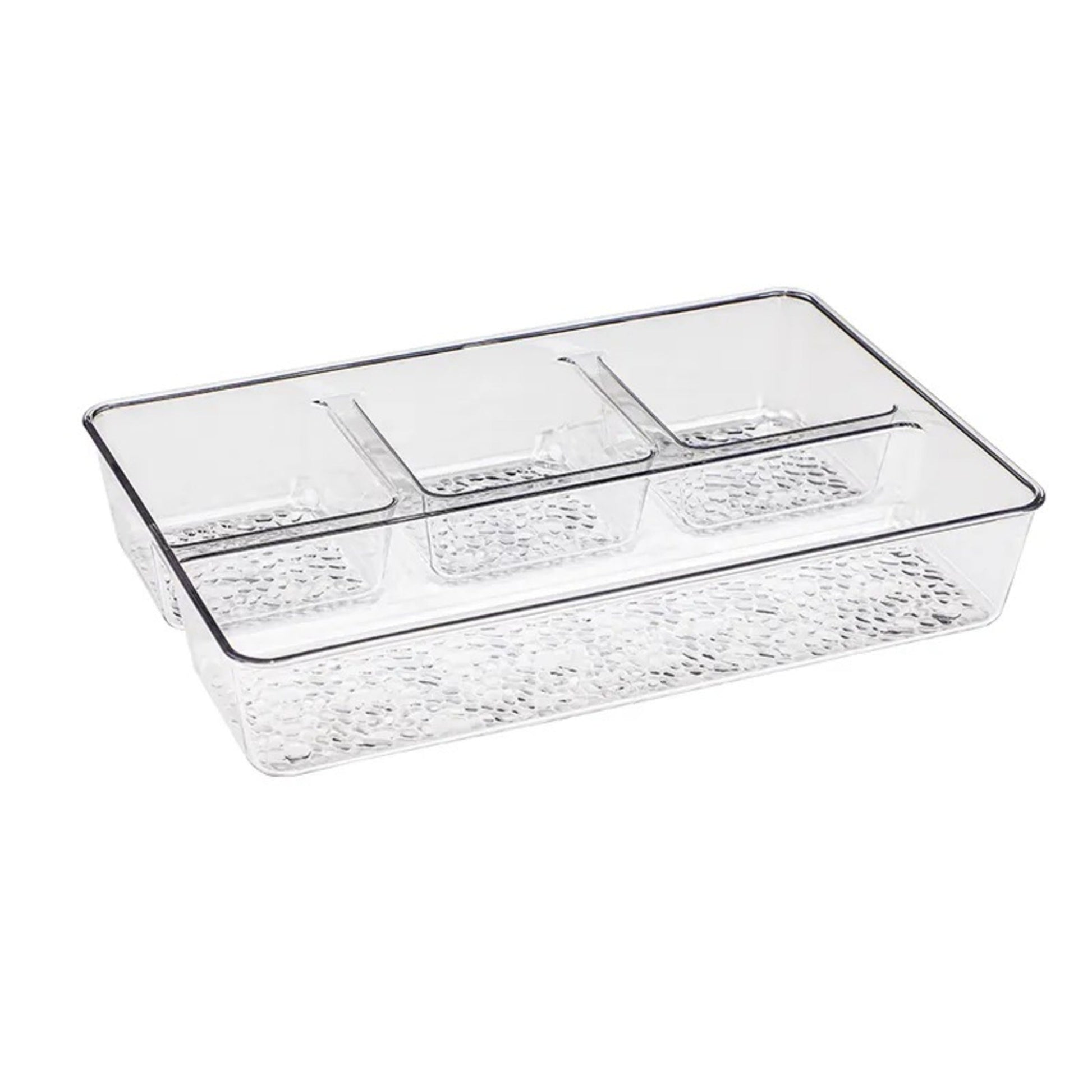 Plastic Transparent Grid Organizer Tray – Multi-Purpose Storage - All-In-One Store Pakistan
